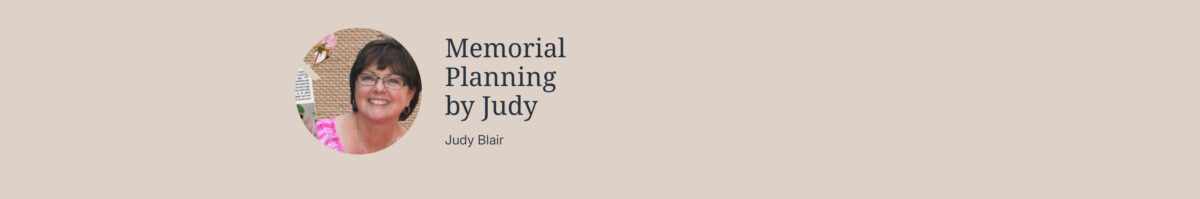 Memorial planning service logo with portrait